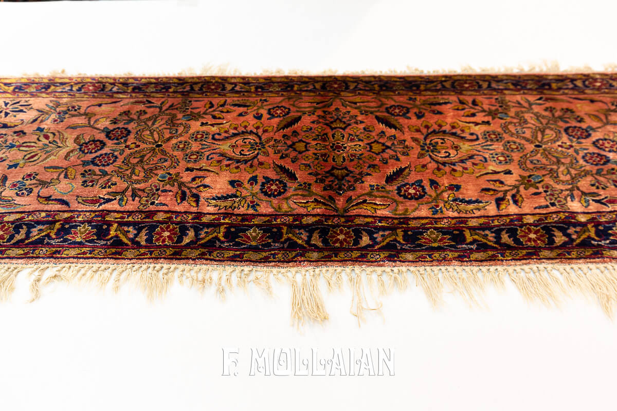Tapis Kashan en Soie Couleur Saumon n°:195794